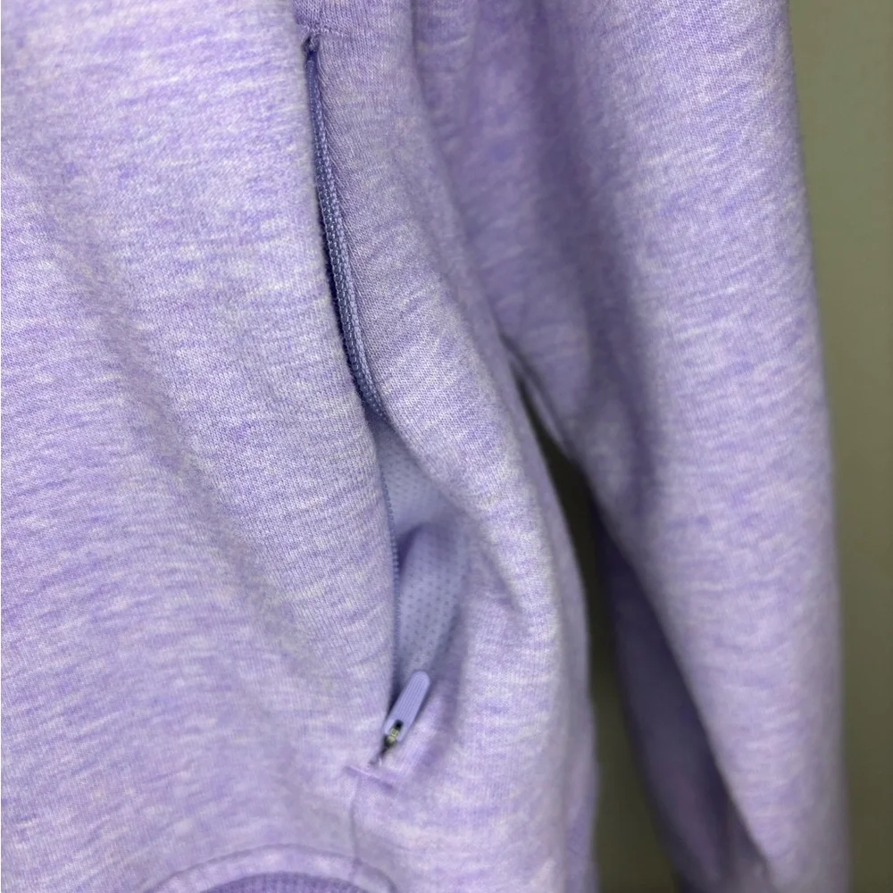 L.L. Bean Women’s Cozy Pullover, Quarter-Zip French Lilac Heather‎ Medium Petite